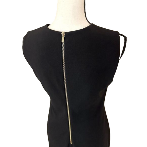 Calvin Klein Black Zip Back Shift Dress Size 4P - Picture 4 of 6